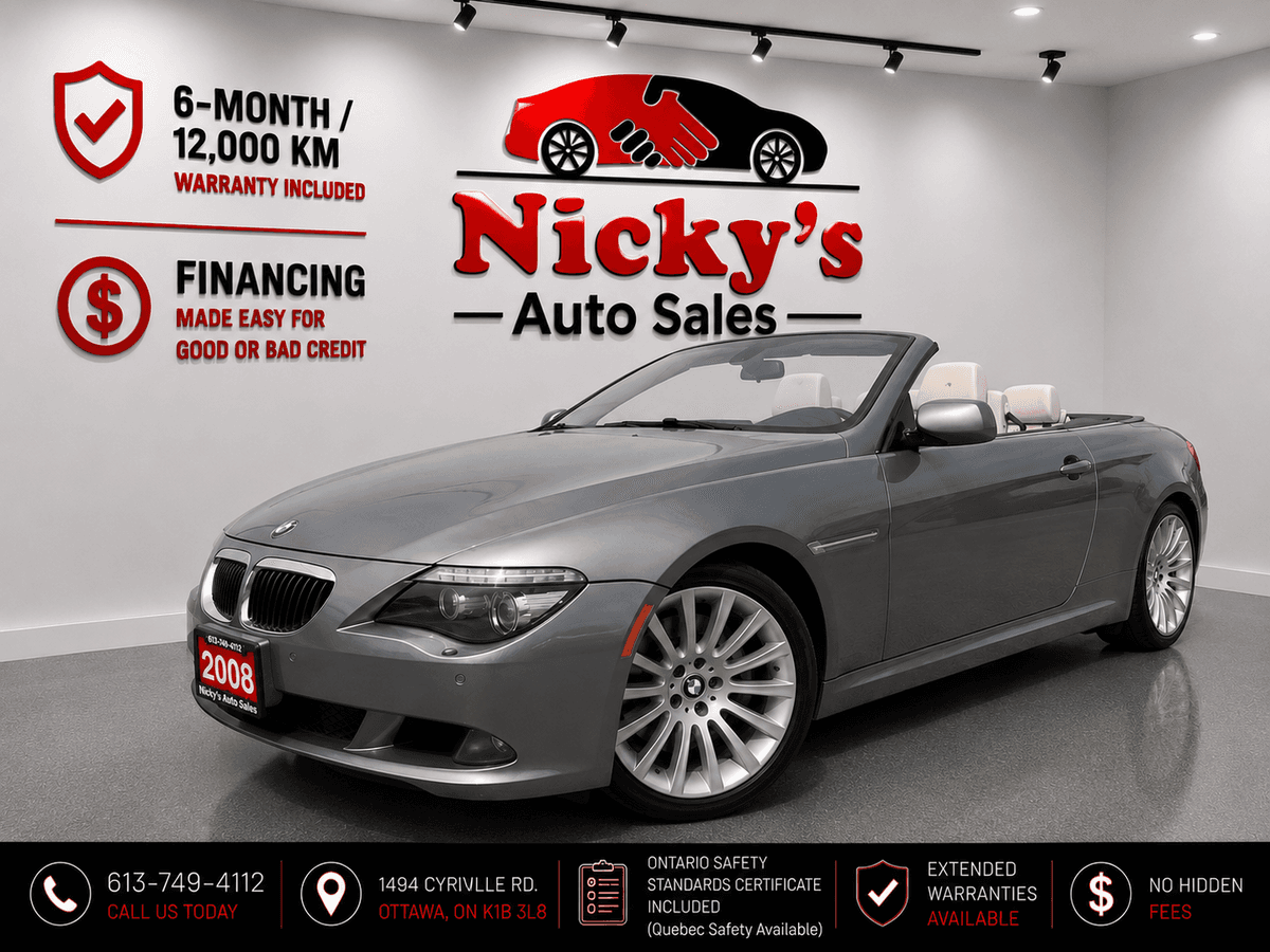 2008 2008 2008 BMW 6-Series 650i - CONVERTIBLE -SPORT- NAVI - HEAD UP DISPLAY — photo 1
