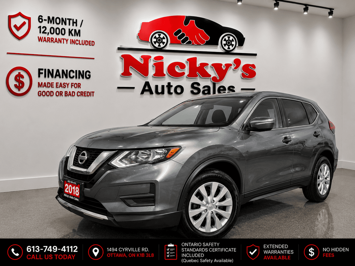 2018 2018 2018 Nissan Rogue S - R.CAMERA - NO ACCIDENT - LOW KMs! — photo 1