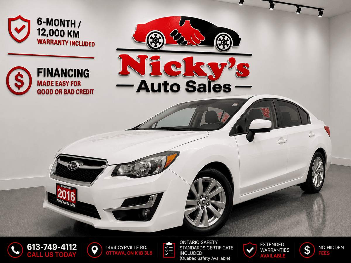 2016 2016 2016 Subaru Impreza 2.0i PZEV TOURING AWD – ONLY 86,000 KM – NO RUST – — photo 1