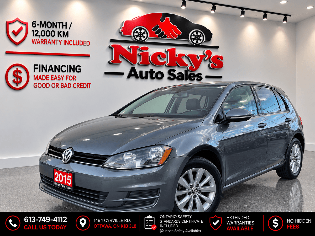 2015 2015 2015 Volkswagen Golf TRENDLINE – MANUAL – ONLY 103,643 KM – NO ACCIDENT — photo 1