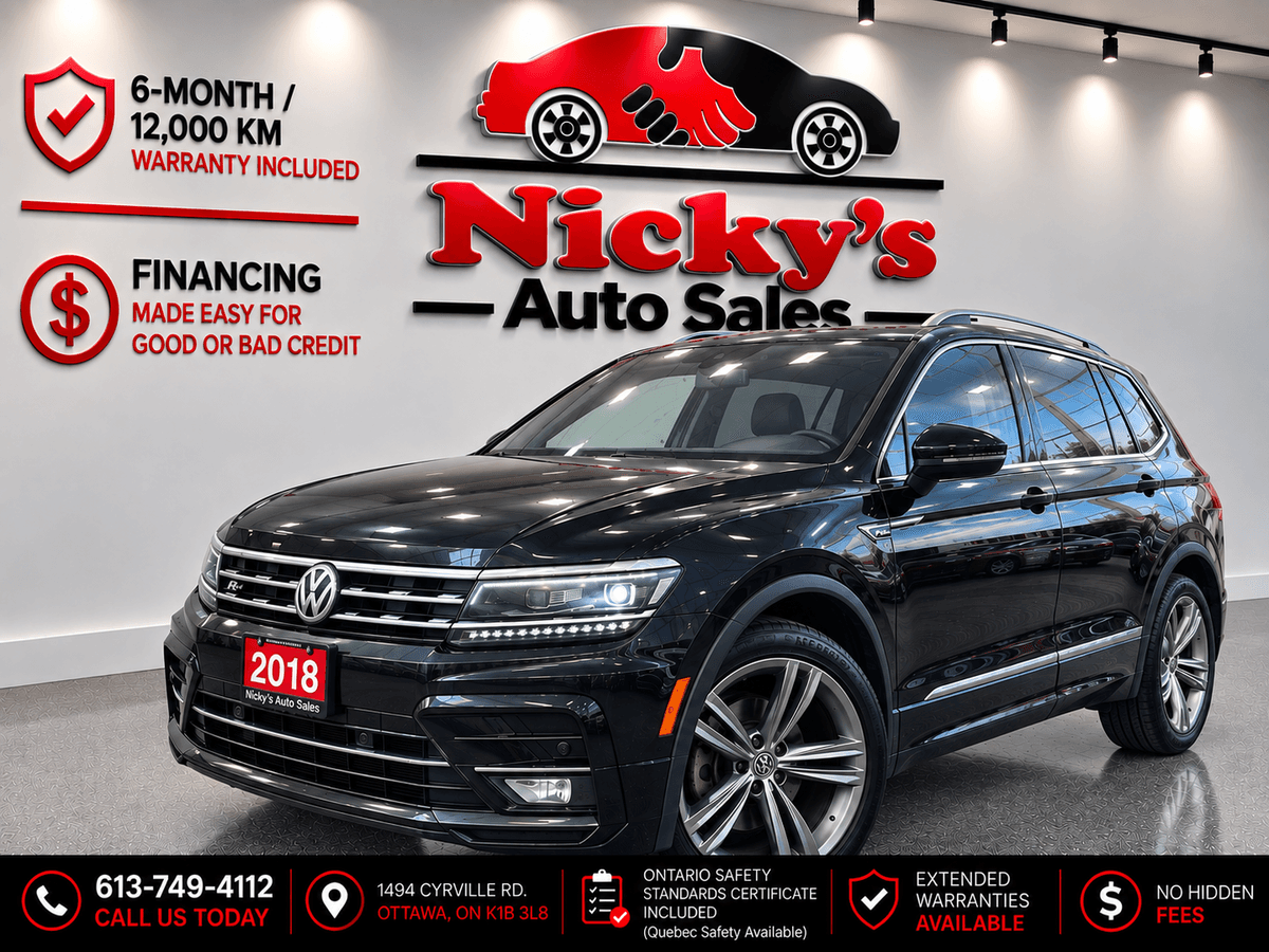 2018 2018 2018 Volkswagen Tiguan HIGHLINE - RLINE AWD - PANO ROOF - NAVI - R.CAM! — photo 1