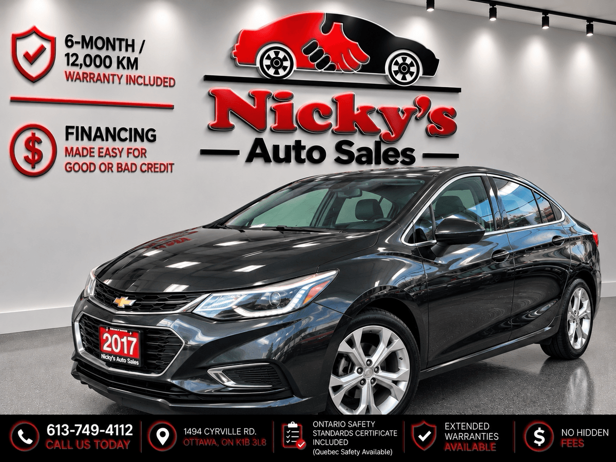 2017 2017 Chevrolet Cruze PREMIER - ONLY 106,000 KM! - LEATHER - R.CAMERA - REMOTE START - HEATED STEERING WHEEL - LOADED!